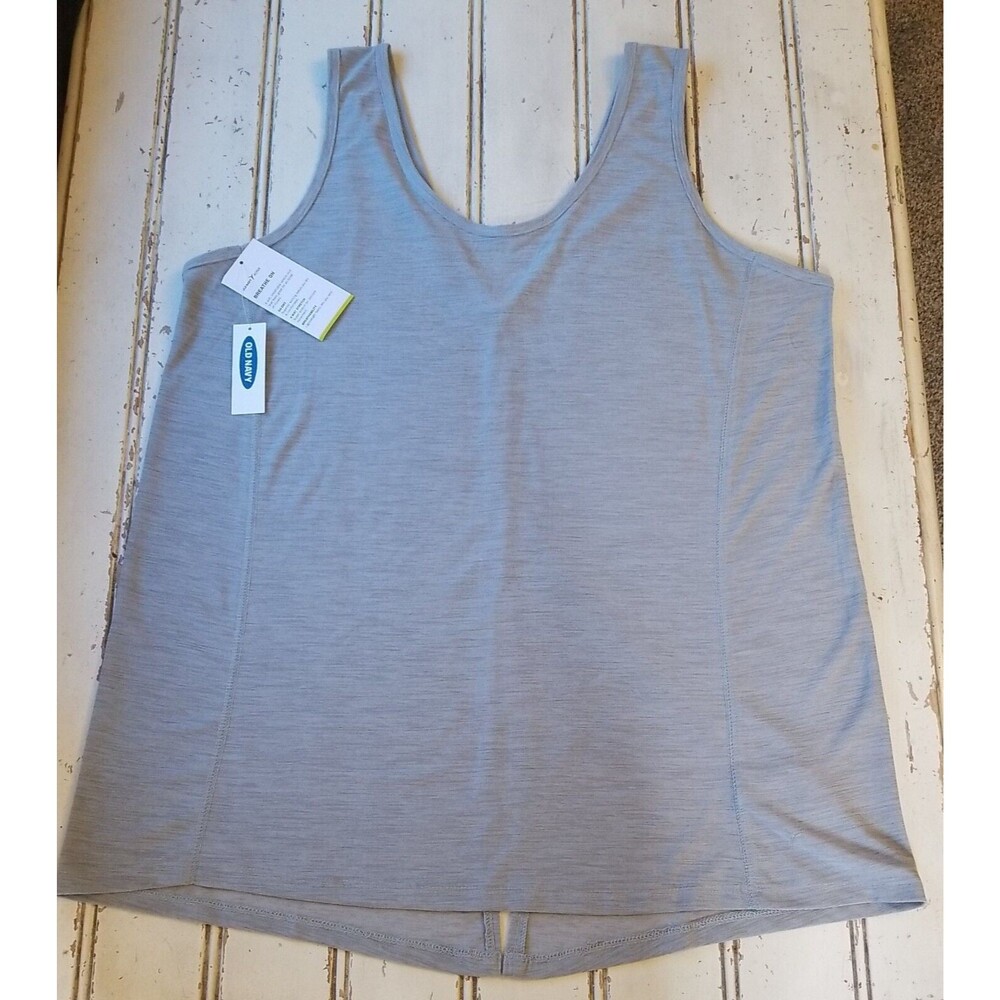 OLD NAVY Active, Go-Dry, Tank, Size Large, Gray